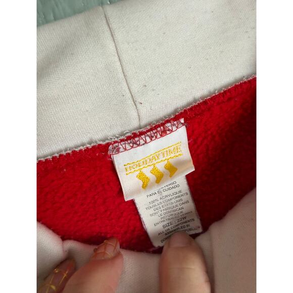 Vintage 90s Holiday Time Celestial Christmas Sun/Moon Ornament Sweatshirt 2X - Picture 5 of 6